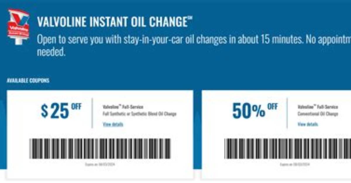 Active Valvoline Coupons & Deals: Save up to 50% off May 2025!