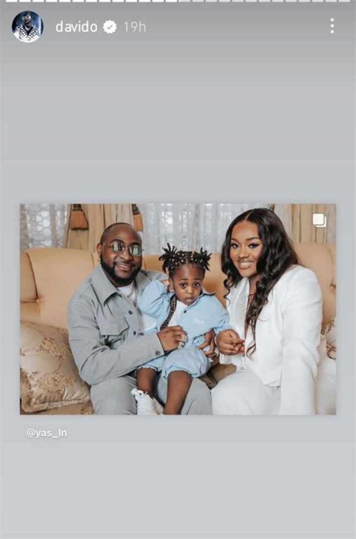 
Davido Shares A New Picture Of Ifeanyi Online 