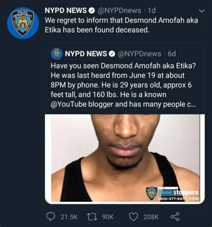 
Desmond Etika Amofah Obituary, What was Desmond Etika Amofah Cause of Death? 
