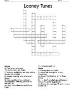 Looney Tunes Frame Crossword Clue |