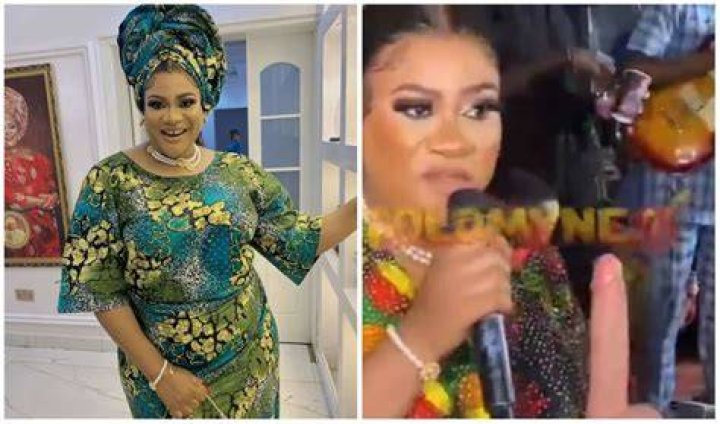 
Uproar as Nkechi Blessing shares dildo souvenir at late mum’s remembrance 