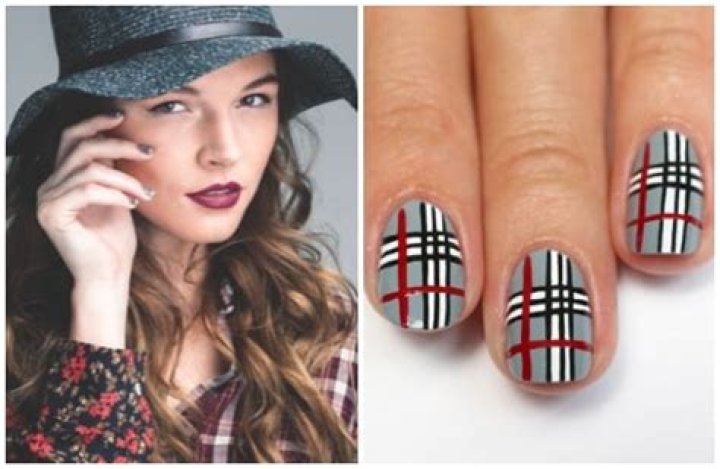 Watch this: Match top to your tips with this plaid nail art tutorial
