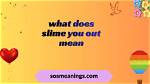 What Does Slime You out Mean
